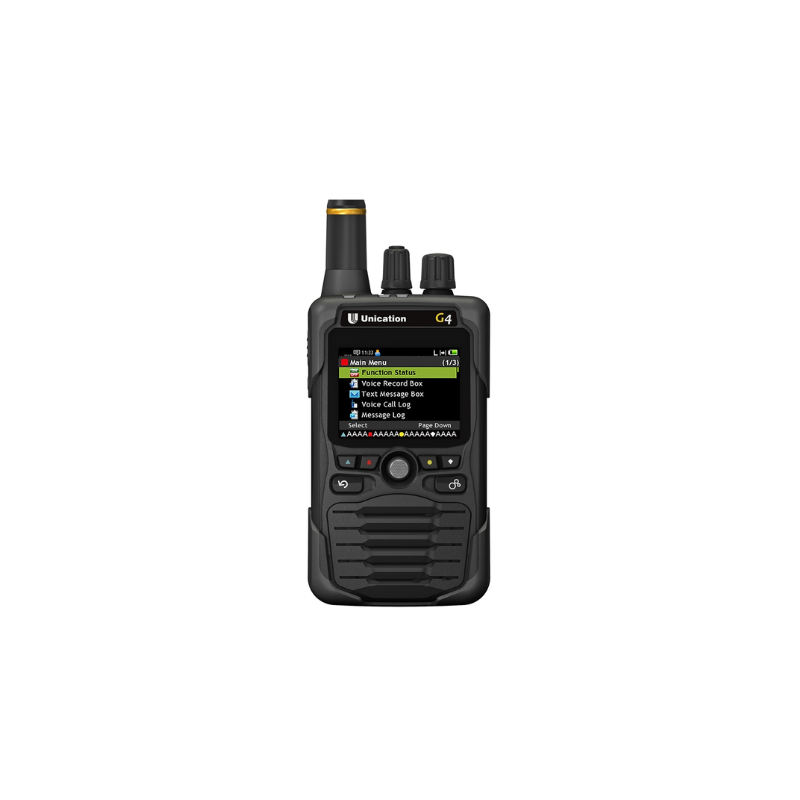 Unication G4 P25 voice pager used for public safety alerting